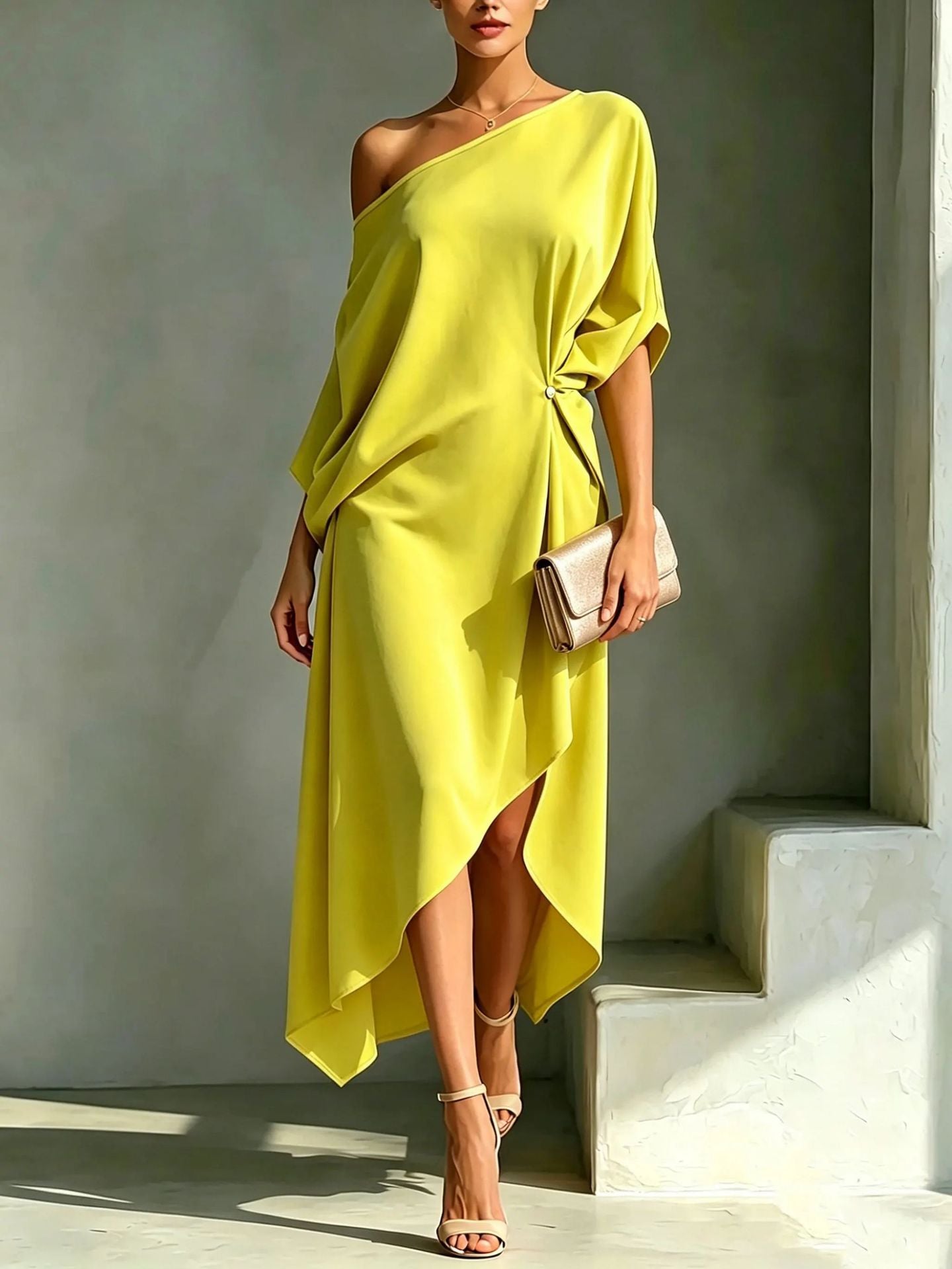 Beata– Elegant asymmetrisk klänning