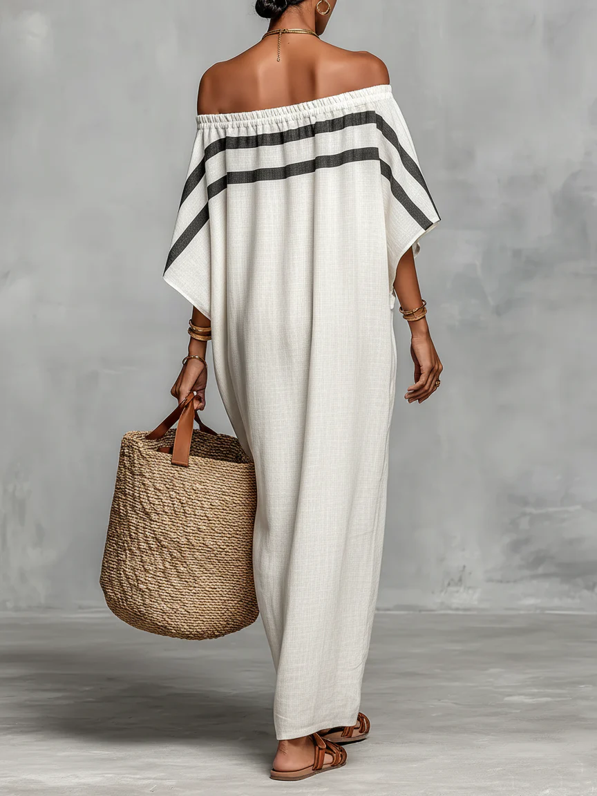Lovisa | Off-Shoulder Maxi-klänning med Batwingärmar